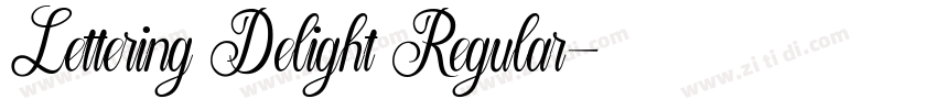 Lettering Delight Regular字体转换